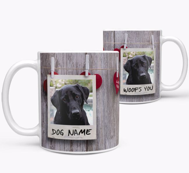 Personalised Photo Upload Mug 'Polaroid' with {dogsName}'s Photo